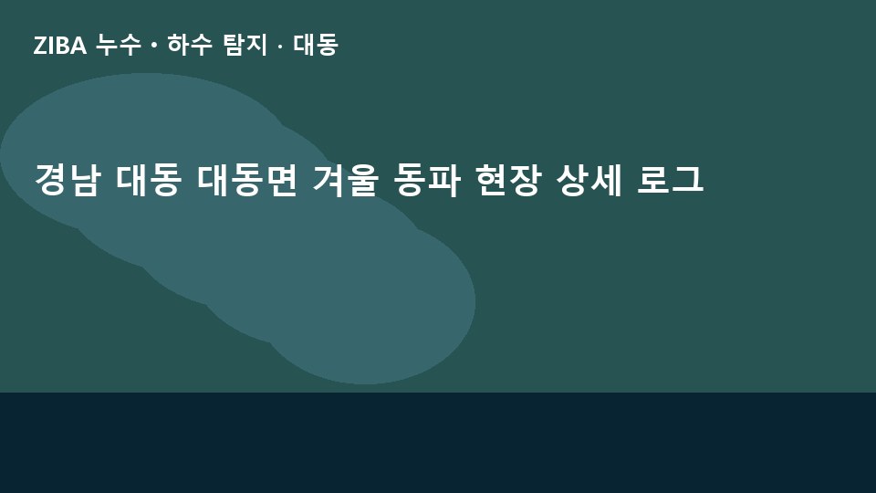 경남 대동 대동면 겨울 동파 현장 상세 로그